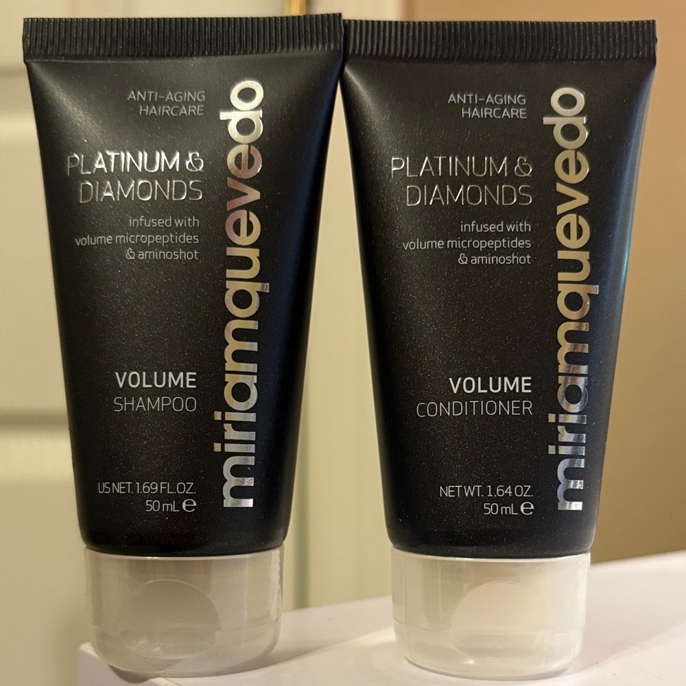 NEW Set Of 2 Miriam Quevedo Volume Shampoo Platinum & Diamonds Anti-Aging